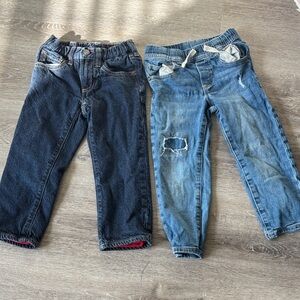 Stylish Kids Denim Jeans Set - Black and Blue